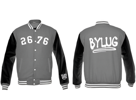 Bylug 2676 Gray and Black Varsity Jacket